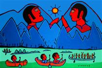 In The Land Of The Giants - Norval Morrisseau