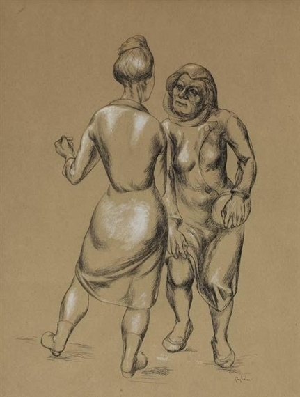 Untitled (Two Women in Conservation) - O. Louis Guglielmi