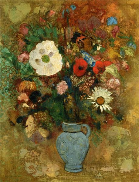 Bouquet of Flowers, c.1904 - 奥迪隆·雷东