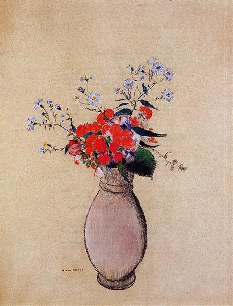 Bouquet of Flowers, c.1910 - 奥迪隆·雷东