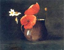 Flores em um vaso verde - Odilon Redon