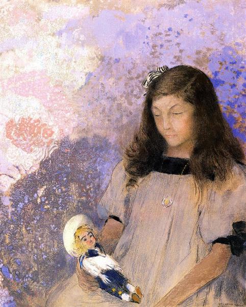 Portrait of Simone Fayet, 1907 - Оділон Редон