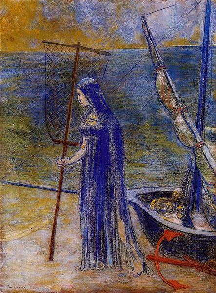 The Fisherwoman, 1900 - 奥迪隆·雷东