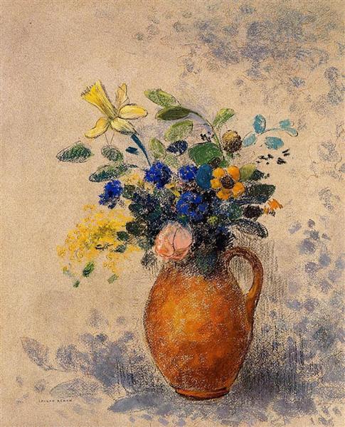 Vase of Flowers, 1908 - 奥迪隆·雷东