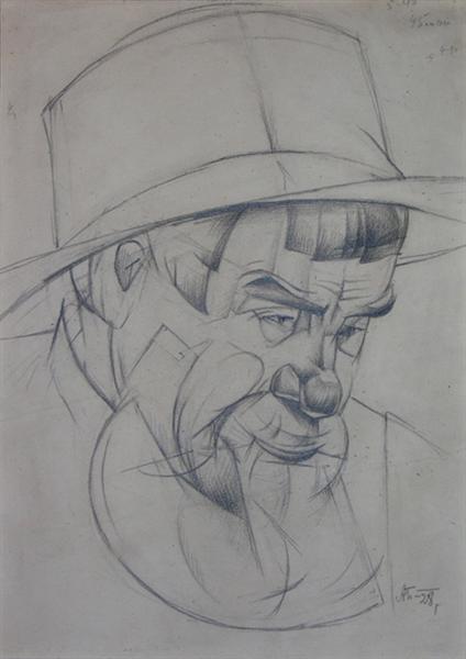 Portrait of a man, 1928 - Александр Богомазов