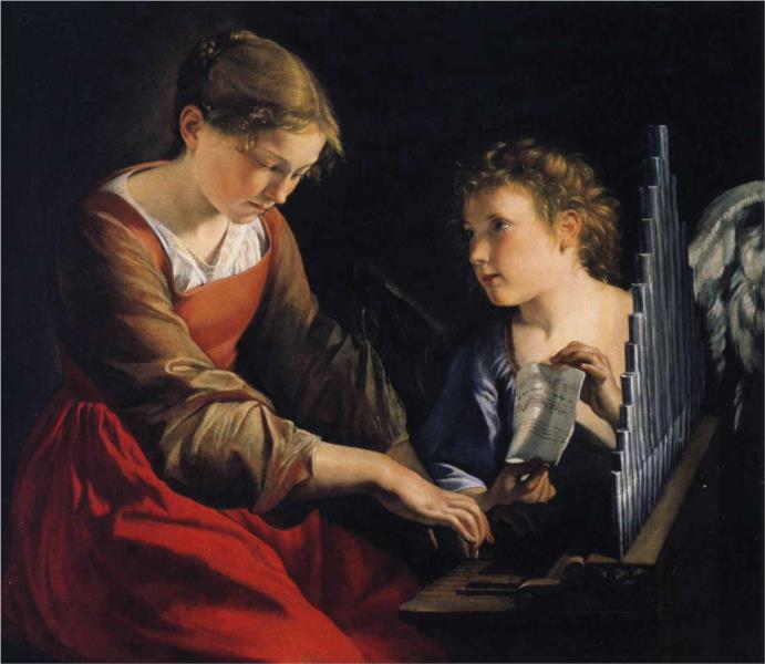 Saint Cecilia with an Angel, 1621 - 奥拉齐奥·真蒂莱斯基