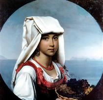 Neapolitan girl with the fruits - Орест Кіпренський