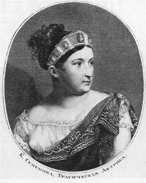 Портрет Семенова Екатерина Семеновна, 1816 - Орест Кипренский