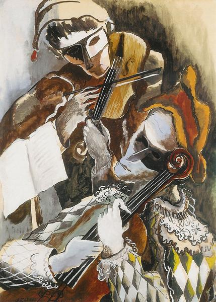 Harlequins violinists hidden, 1944 - Ossip Zadkine