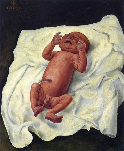 Baby With Umbilical Cord, 1934 - Отто Дикс