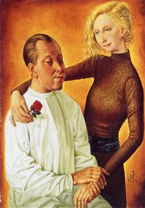 Portrait of the Painter Hans Theo Richter and his wife Gisela - Otto Dix