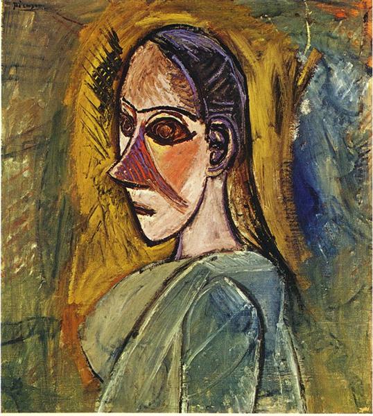 Бюст молодої жінки з Авіньйону, 1907 - Пабло Пікассо