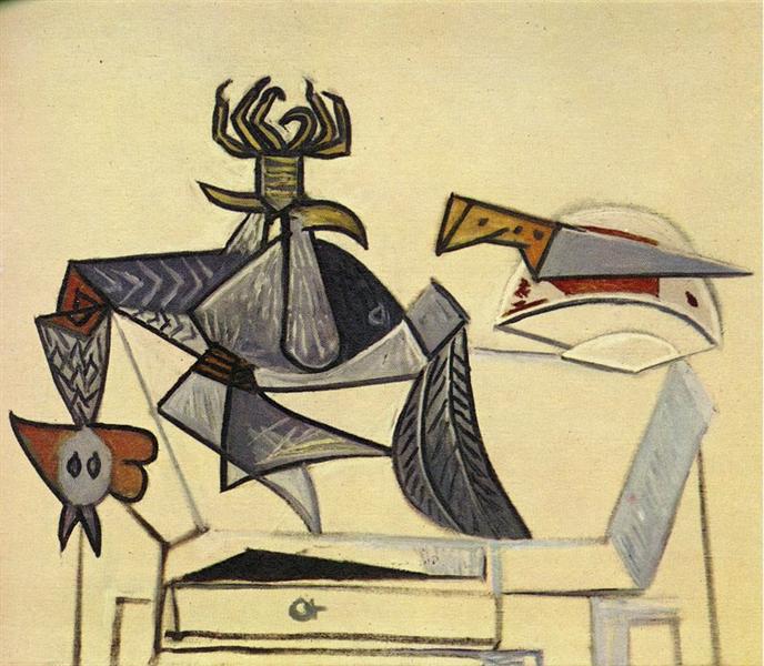 Півень та ніж, 1947 - Пабло Пікассо