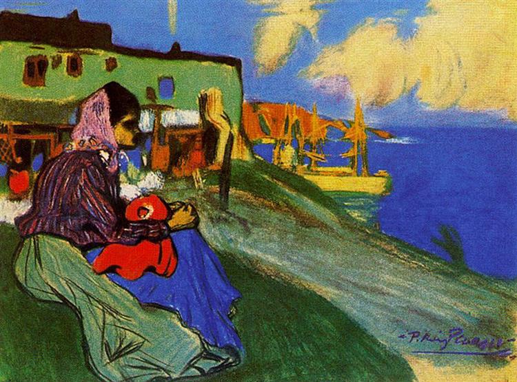 Gypsy in front of Musca, 1900 - Pablo Picasso