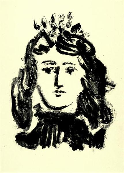 Head of a Girl, 1947 - 畢卡索