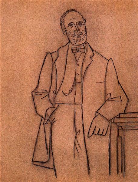 Портрет бородатого чоловіка що спирається на колиску, 1920 - Пабло Пікассо