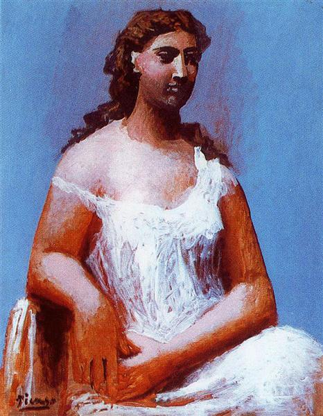 Seated woman, 1923 - Пабло Пикассо