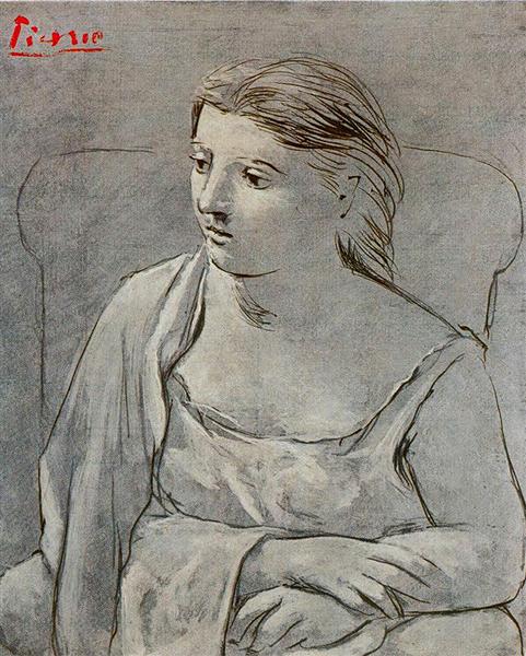 Woman in white, 1923 - 畢卡索