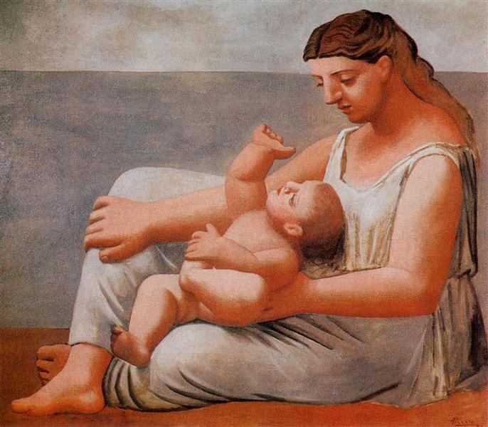Woman with child on the seashore, 1921 - Pablo Picasso