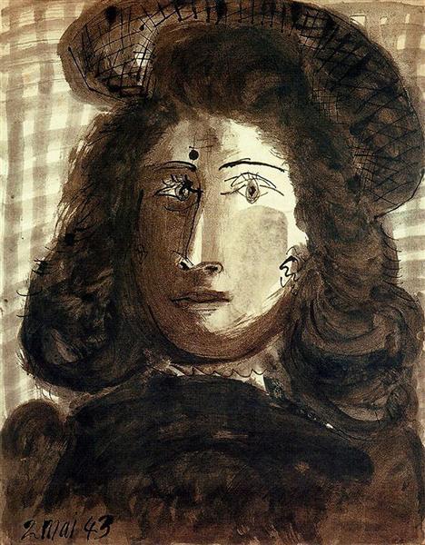 Жінка в капелюсі, 1943 - Пабло Пікассо