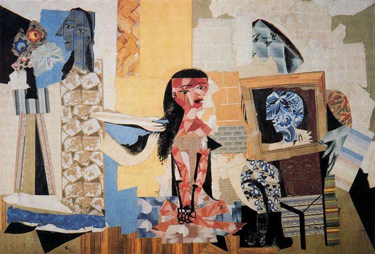 Image result for Picasso Femmes à leur toilette, a monumental collage created in the winter of 1937-1938,