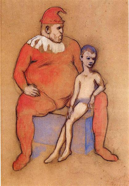 Young acrobat and clown, 1905 - Pablo Picasso
