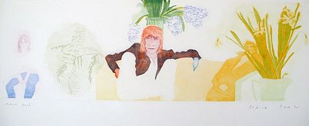 Ossie, Gervase and Eric from 'Invitation to a Voyage' portfolio of 5 aquatints, 1969 - Patrick Procktor