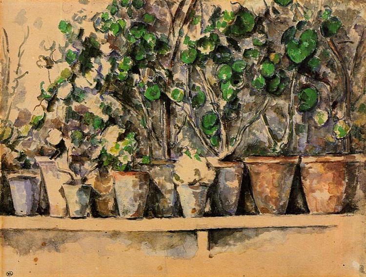 Flower Pots, c.1887 - Paul Cézanne
