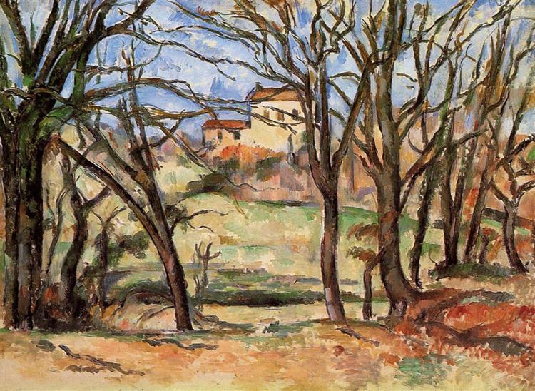 House behind Trees on the Road to Tholonet, 1887 - Paul Cezanne