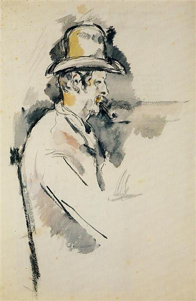 Man with a Pipe, 1895 - Поль Сезанн