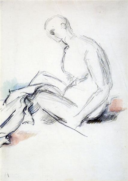 Seated Nude, c.1885 - Paul Cezanne