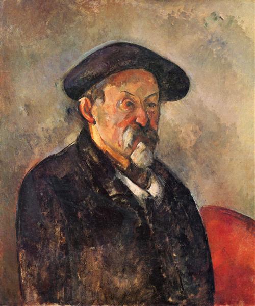 Self-Portrait with Beret, 1900 - Поль Сезанн