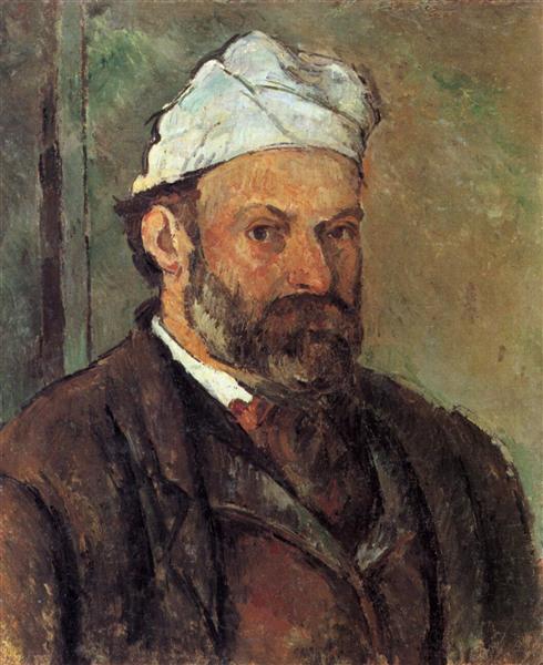 Self-portrait with white turbaned, 1882 - Поль Сезанн