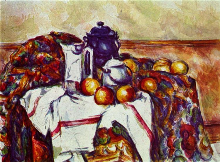 Still Life with Blue Pot, 1900 - Поль Сезанн