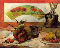 Still life, drapery, pitcher and fruit bowl by Cezanne 30x40 Canvas