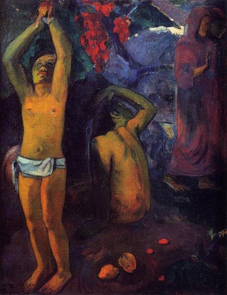 Tahitian Man with His Arms Raised, 1897 - Paul Gauguin