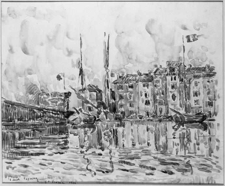 The Port of St. Tropez, c.1914 - Paul Signac