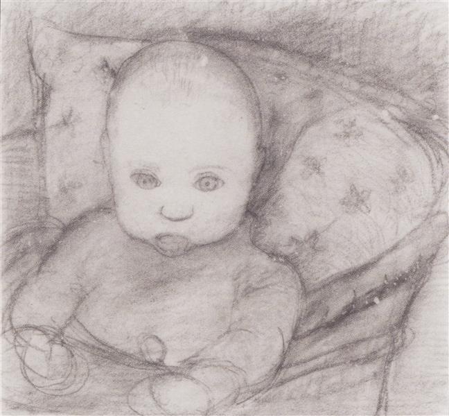 Infant in seat, 1902 - Paula Modersohn-Becker