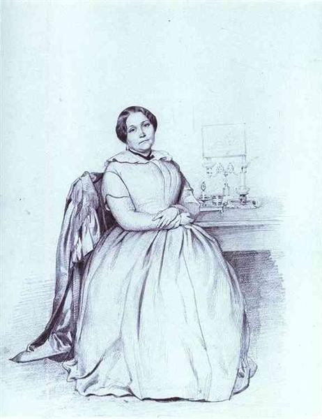 Portrait of M. Ye. Shishmareva, 1849 - Pawel Andrejewitsch Fedotow