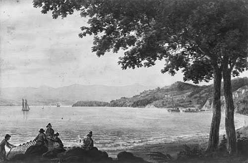 Shad Fishermen on the Shore of the Hudson River, c.1812 - Павел Свиньин