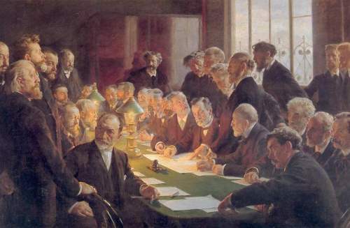 Committee for the French Art Exhibition in Copenhagen, 1888 - Peder Severin Kroyer