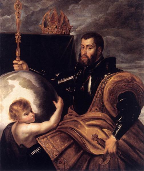 Allegory on Emperor Charles as Ruler of Vast Realms, c.1604 - Peter Paul Rubens