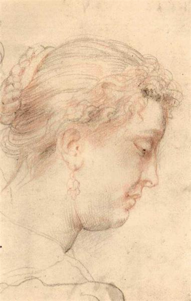 Head of woman, c.1630 - c.1632 - Питер Пауль Рубенс