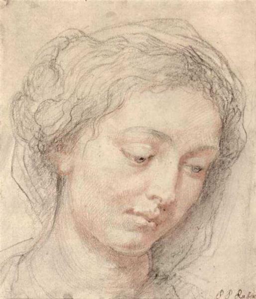 Head of woman, c.1630 - c.1632 - Pierre Paul Rubens