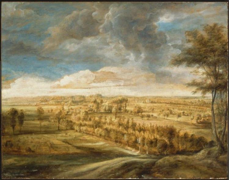 Landscape with an Avenue of Trees - Peter Paul Rubens