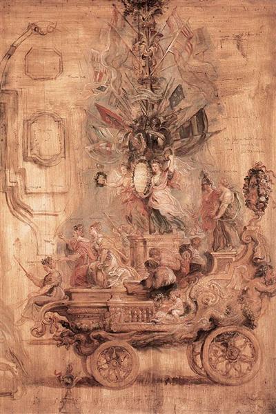 The Triumphal Car of Kallo (sketch), c.1638 - 魯本斯