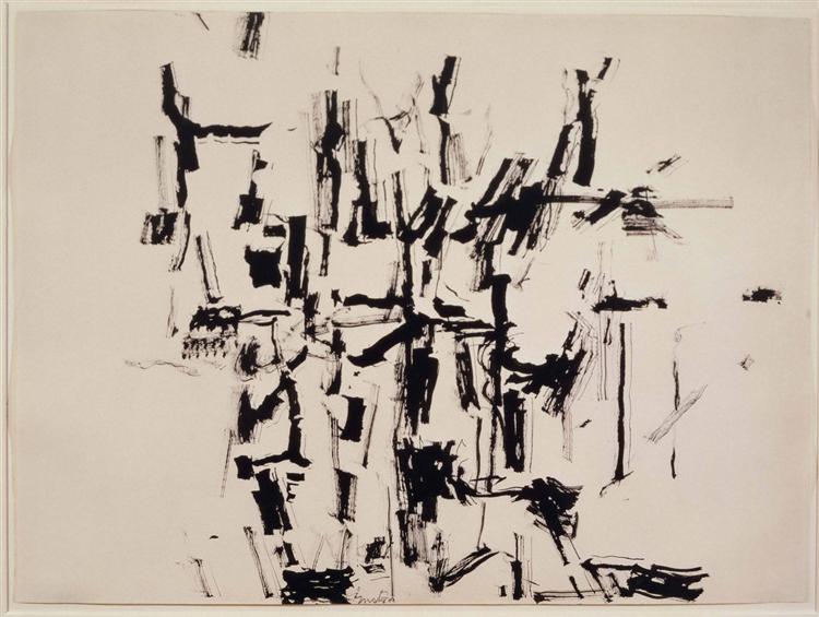 Drawing Related to Zone (Drawing No. 19), 1954 - Филипп Густон