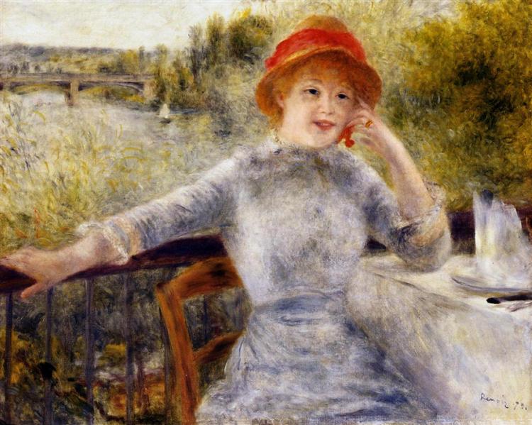 Alphonsine Fournaise on the Isle of Chatou, 1879 - Pierre-Auguste Renoir