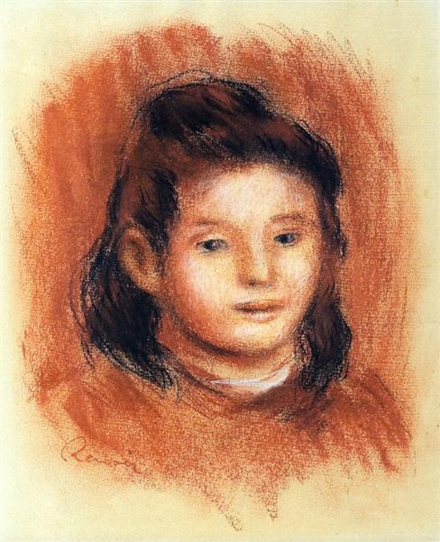 Girl s Head - Pierre-Auguste Renoir