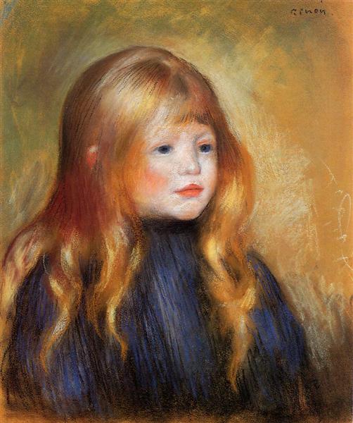 Head of a Child (Edmond Renoir), c.1888 - 雷諾瓦